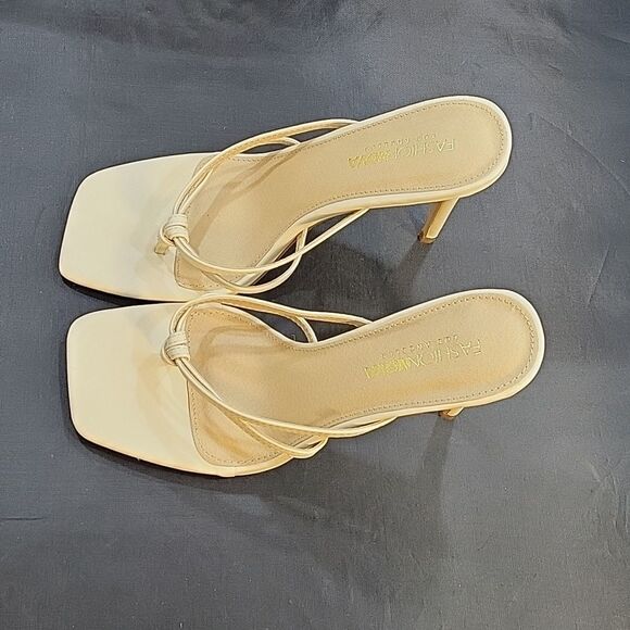 BRAND NEW FASHION NOVA HIGH HEEL STILETTOS SQUARE TOE SANDAL - Picture 7 of 16